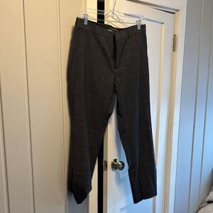 Banana Republic Women's Black Checkered Cropped Pants